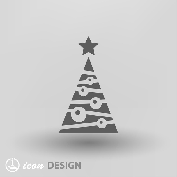 Pictograph of christmas tree concept icon - Вектор, зображення