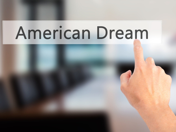 Americký sen - ručně stiskem tlačítka na co rozostřeného pozadí - Fotografie, Obrázek
