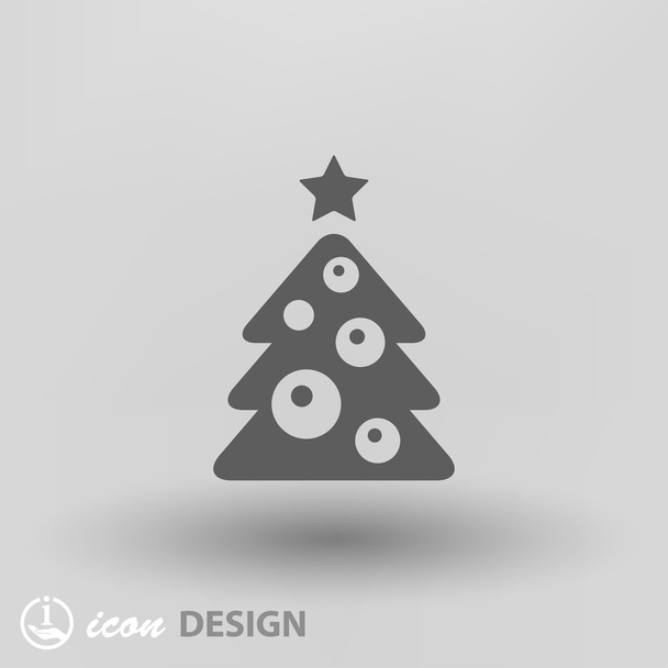 Pictograph of christmas tree concept icon - Vector, imagen