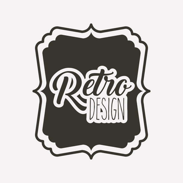 frame retro style icon, isolated icon design. - Vettoriali, immagini