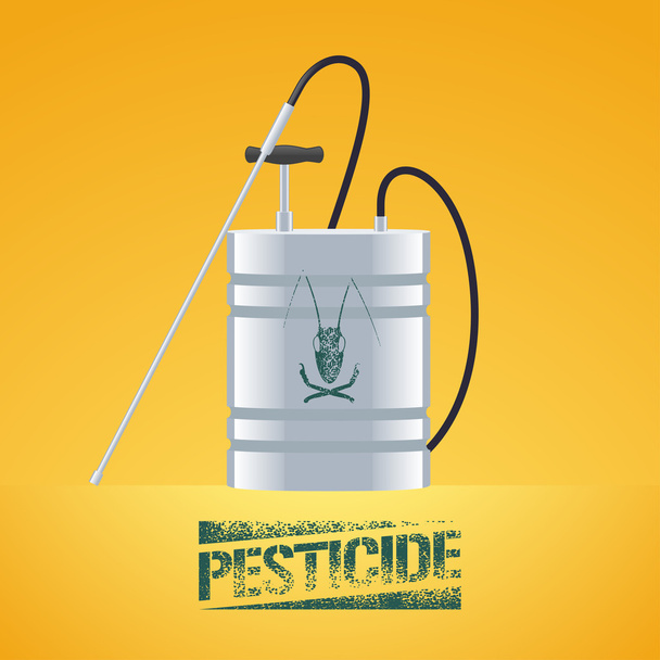 Pest insects control sprinkling equipment vector illustration for farming - Вектор,изображение