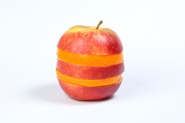 Jablko pomeranč plátky vrstveného - Fotografie, Obrázek