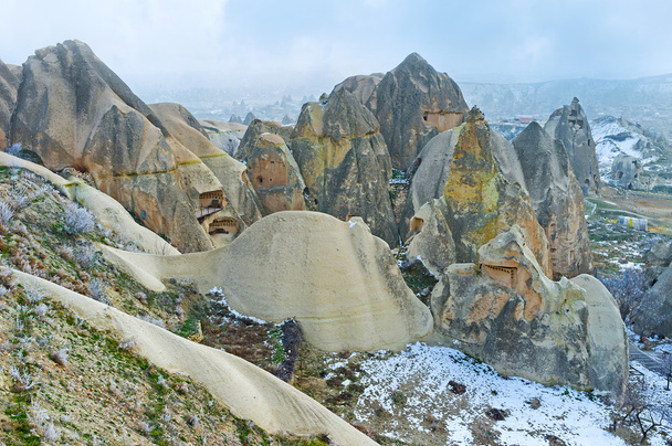 The rocky landscape of Cappadocia - Фото, изображение