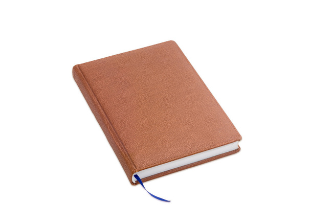 Brown business diary on a light background - Photo, Image