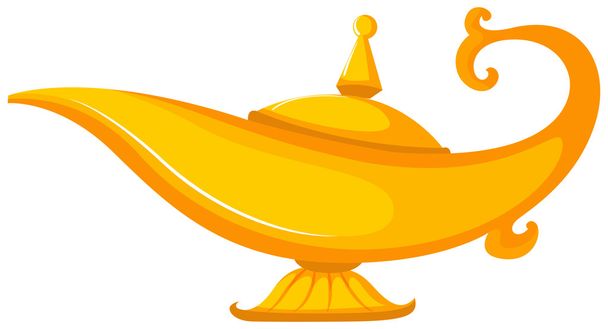 Золотая лампа на белом фоне
 - Вектор,изображение