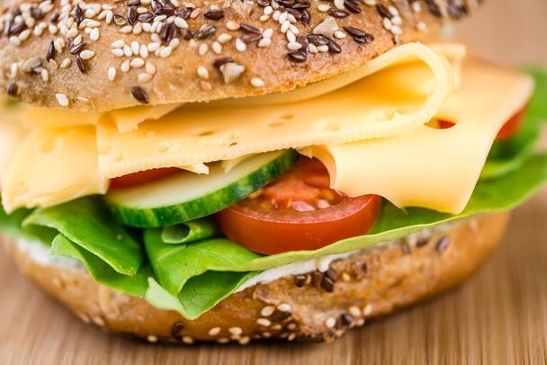 Breakfast Bagel with cheese - Photo, image