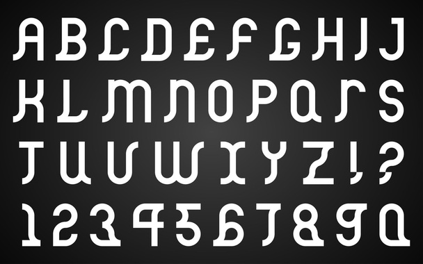 Alphabet set with numerals - Vettoriali, immagini