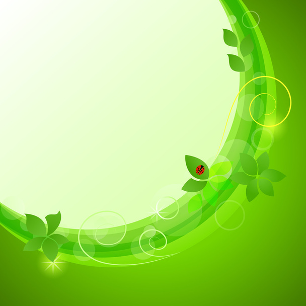 Abstract green summer leaves vector background. - Vettoriali, immagini