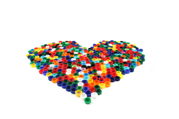 Corazón de las tapas de color
 - Foto, Imagen