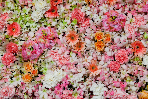 Όμορφα λουλούδια υπόβαθρο για σκηνή γάμου και εκδηλώσεων - Φωτογραφία, εικόνα