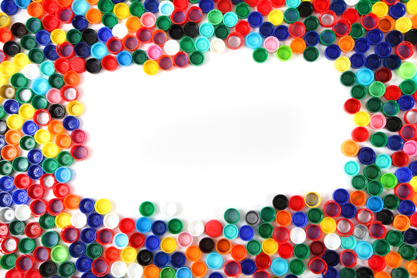 Color caps as plastic background - Photo, Image