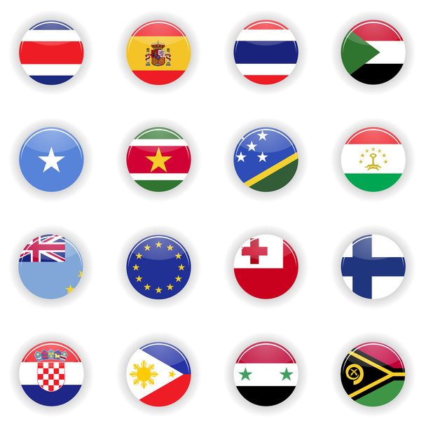Dünya bayrakları ayarlayın - Vektör, Görsel