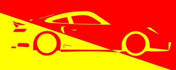 Rápido coche abstracto
 - Vector, Imagen
