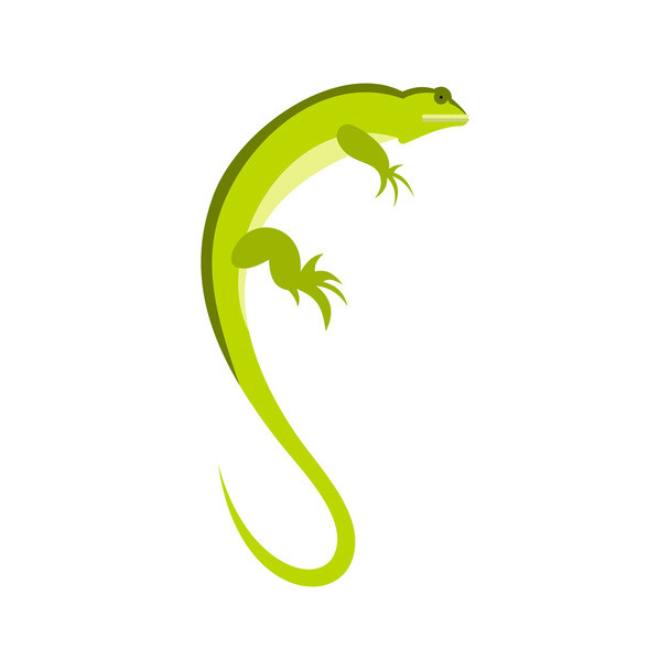 Lizard icon in flat style - Vetor, Imagem