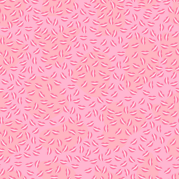 Abstracte naadloze patroon in roze kleuren samengesteld van silhouetten - Vector, afbeelding