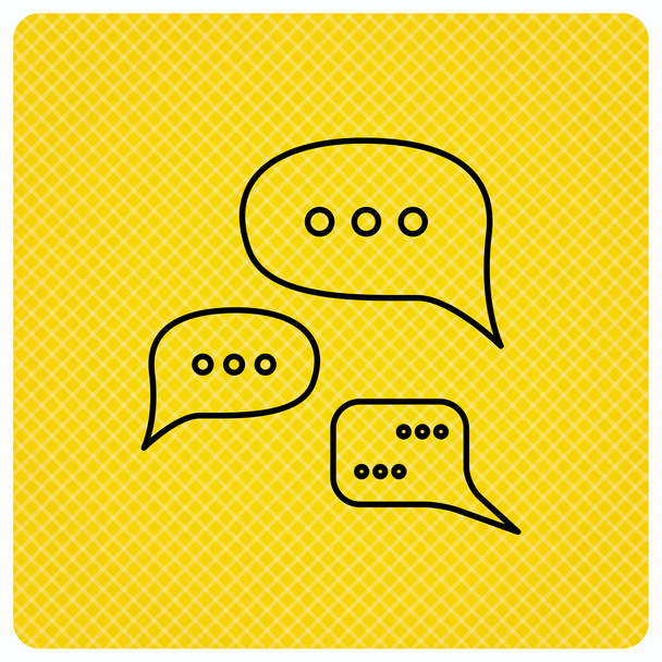 Conversation icon. Chat speech bubbles sign. - Vektor, kép