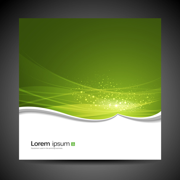 Bannerek modern wave design, zöld háttér - Vektor, kép