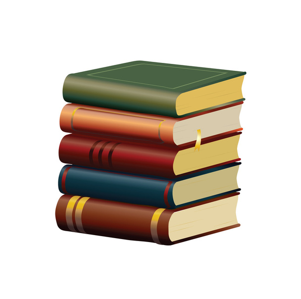 Old books isolated - Vector, Image