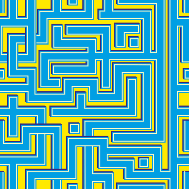 Abstract colorl seamless pattern resembling a maze. - Vector, Image