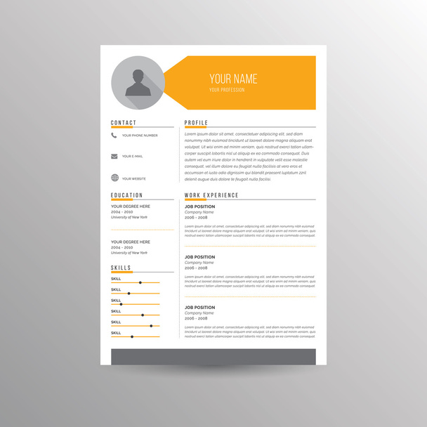 Modelo CV / Resume
 - Vetor, Imagem