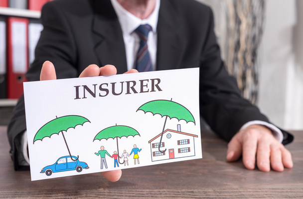 Family, house and car insurance concept - Photo, Image