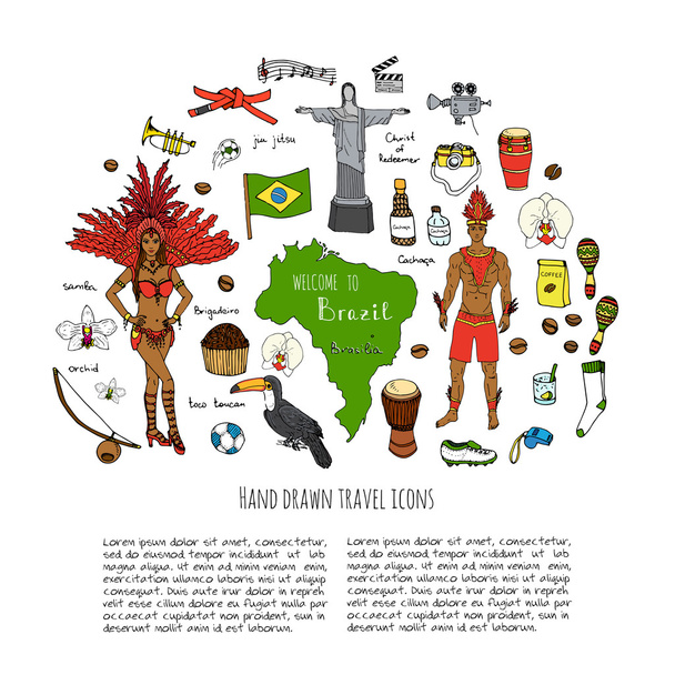 Бразилія набір іконок
 - Вектор, зображення