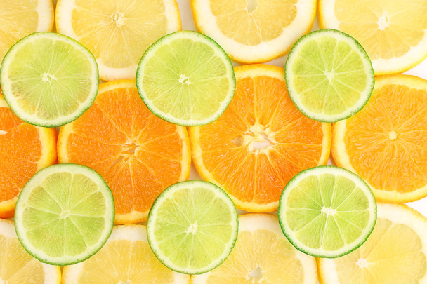 πορτοκαλί ασβέστη και λεμονιών κοντινό πλάνο - Φωτογραφία, εικόνα