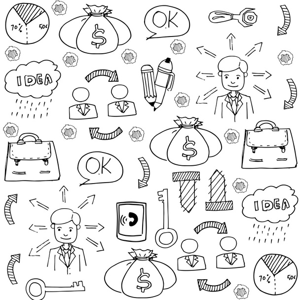 Doodle of sketch business element - Vector, Image