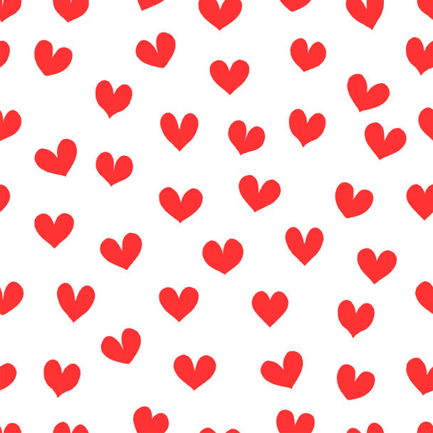 Бесшовный рисунок с красными сердцами - Фото, изображение