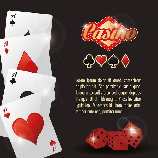 cards dice casino las vegas game icon - Vector, Image
