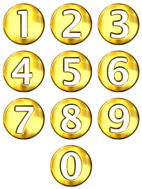 Numéros cadrés dorés 3D
 - Photo, image