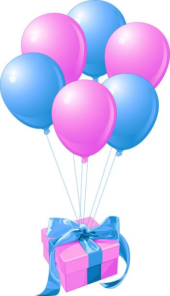 Balloons gift - Vector, Image
