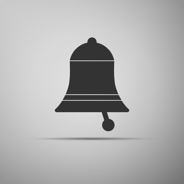 Bell icon on grey background. Adobe illustrator - Vector, Image