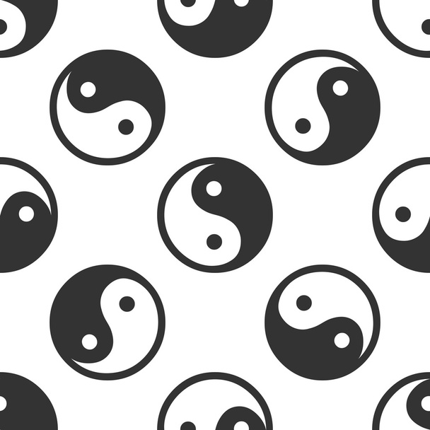 Yin Yang symbole icône motif sur fond blanc. Adobe illustrateur
 - Vecteur, image