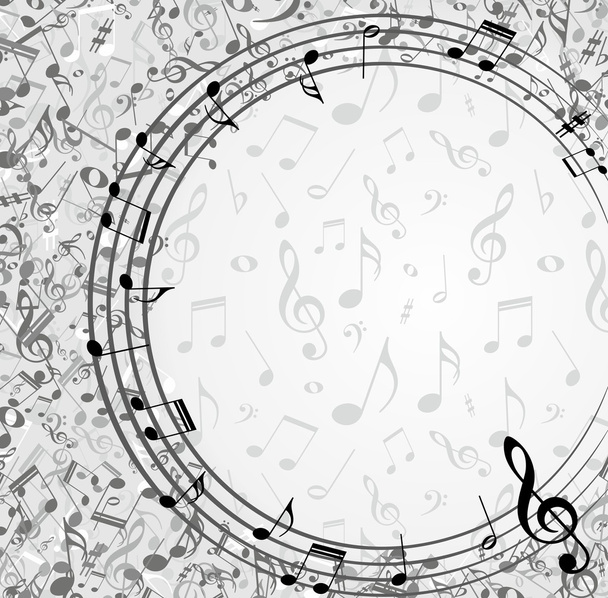 Frame with music notes. - Vector, imagen