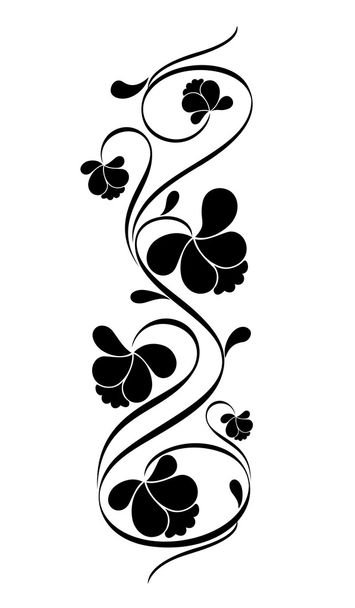 Retro floral pattern for design. Vector illustration. - Vector, Imagen