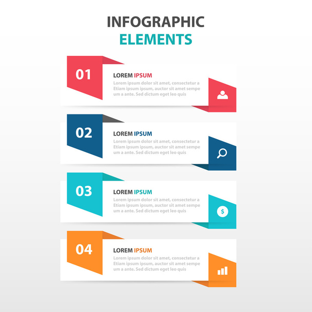 Abstract label business Infographics elements, presentation template flat design vector illustration for web design - Vector, Imagen