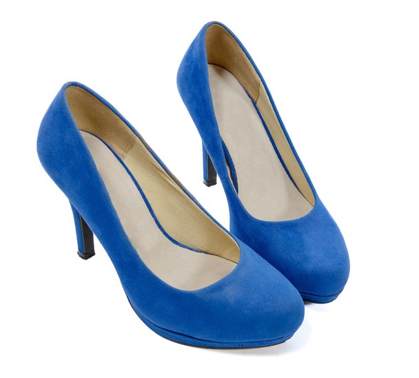 pair of blue high heels - Photo, Image