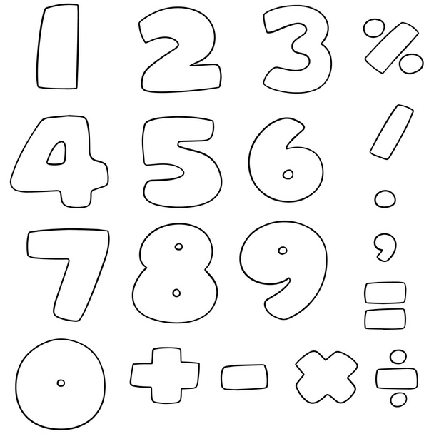vector set of number - Vector, Image