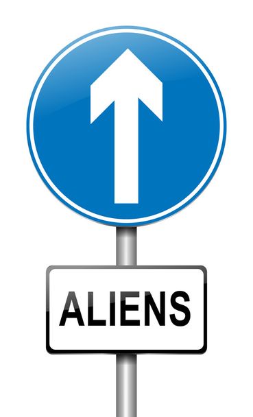 Aliens unterzeichnen Konzept. - Foto, Bild
