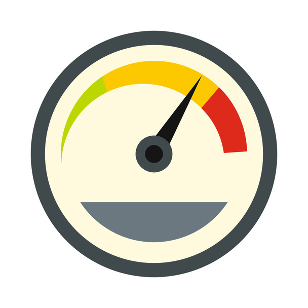 Tachometer icon in flat style - Vektor, obrázek