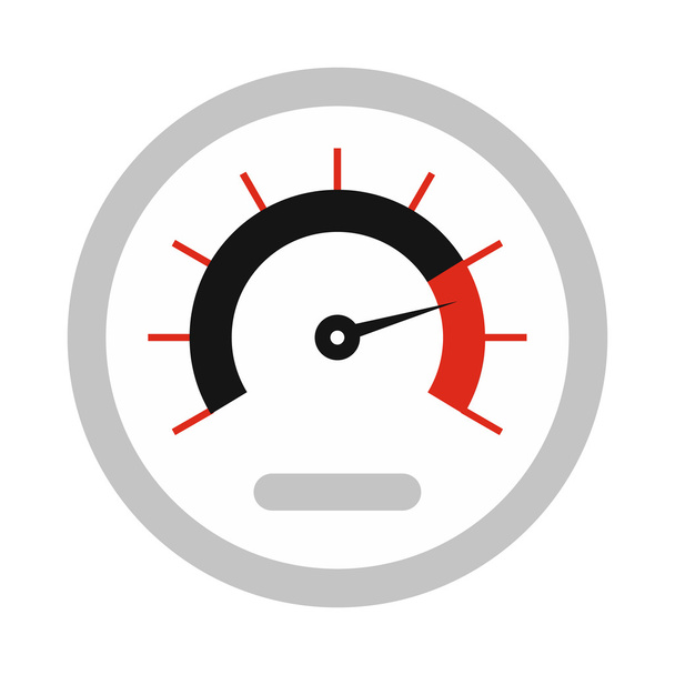Tachometer icon in flat style - Vettoriali, immagini
