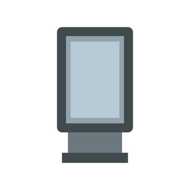 Üres lightbox lapos stílusú ikon - Vektor, kép