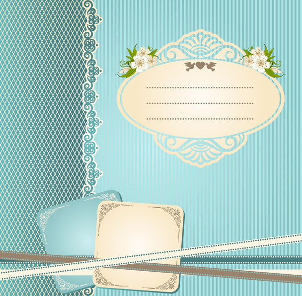 Vintage background with flowers and ornaments - Foto, immagini