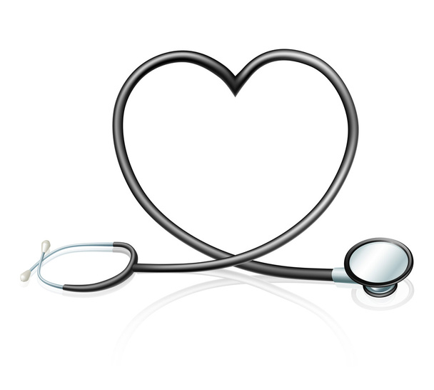 Stethoscope heart concept - Vector, Image
