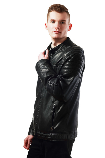 man with leather jacket - Fotografie, Obrázek
