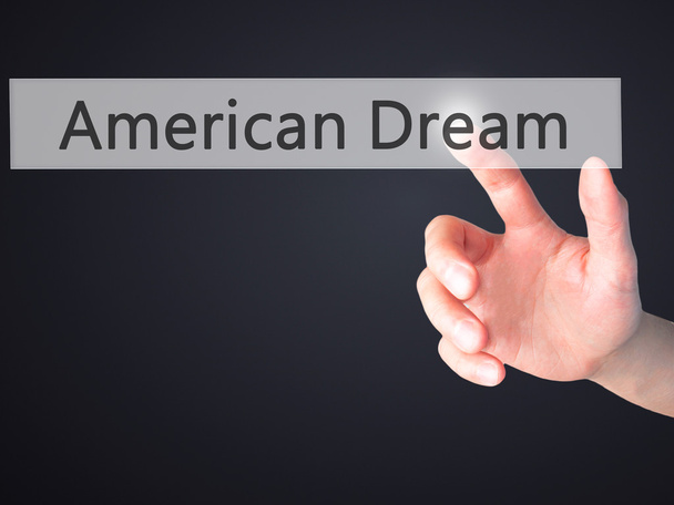 Americký sen - ručně stiskem tlačítka na co rozostřeného pozadí - Fotografie, Obrázek