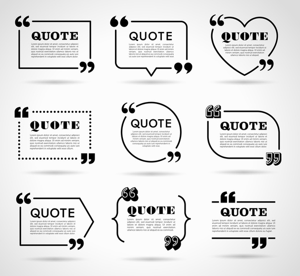 Vector Labels set for Text Quotes - Vector, Image
