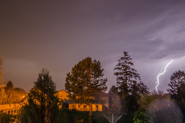 lightning strikes at night - Photo, Image