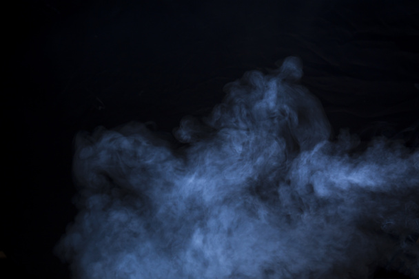 Kouř a mlha na černém pozadí - Fotografie, Obrázek